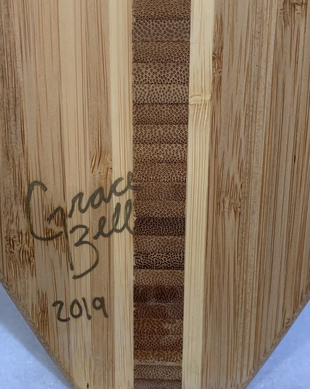 Artist Grace Bell Bamboo Wood Surfboard Wall Art Nautical Ocean Tiki Home Decor gallery