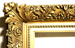 SUPERB ANTIQUE FITS 9 x 13″ FRENCH BAROQUE PICTURE FRAME VICTORIAN WOOD DEEP
