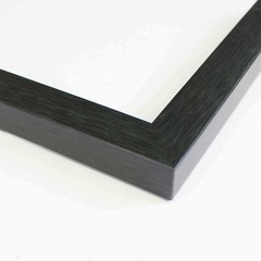 5×25 – 5 x 25 Charcoal Flat Solid Wood Frame with UV Framer’s Acrylic & Foam Boa