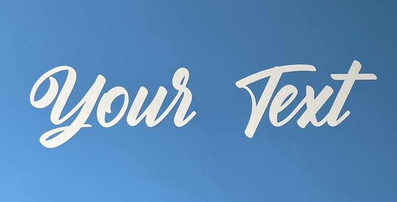 Custom Text Sticker Decals Vinyl Lettering - ANY TEXT - ANY FONT - VINYL DECALS gallery