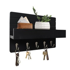 Key Holder for wall, House Decor Organizer Wall Mounted with Shelf & 5 Hooks …