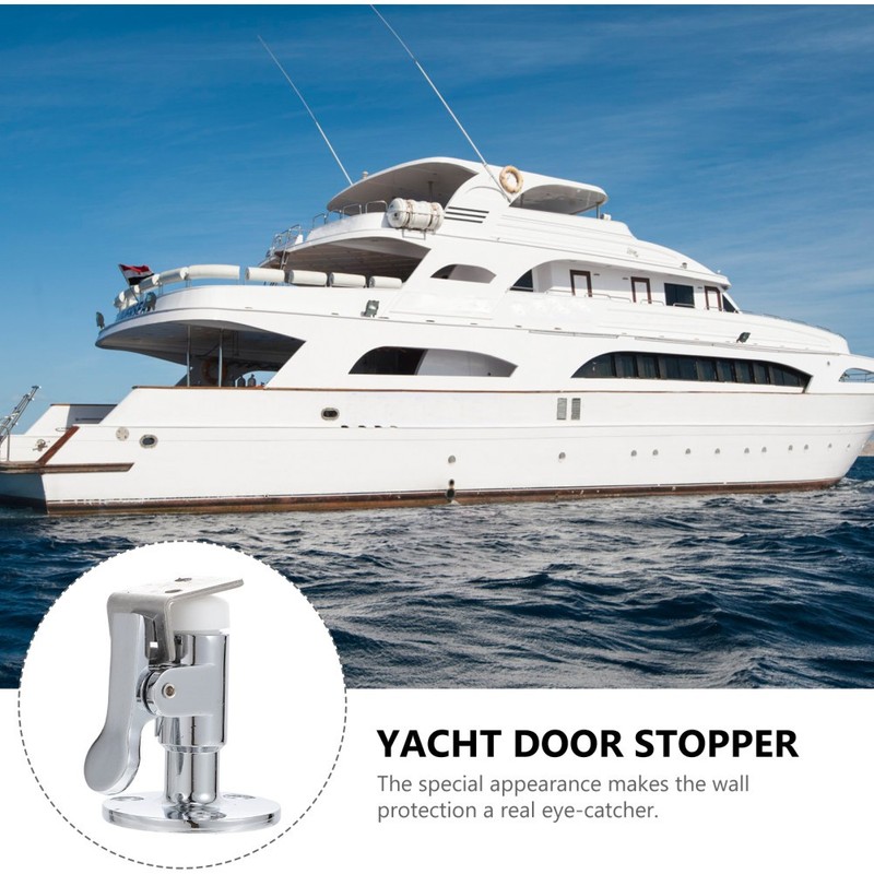 Stainless Steel Boat Yacht Door Stopper Magnetic Ground Mount Door Holder gallery