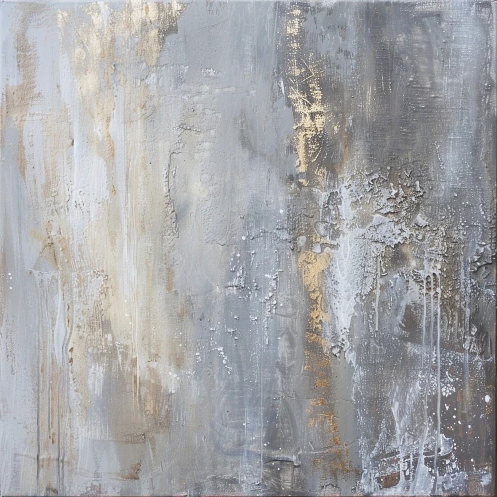 Nordic Style Abstract Hand Painted Oil Painting Canvas for Home Decor Gray