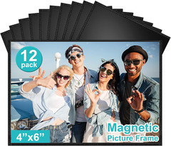 12 Pack Magnetic Photo Sleeves 4×6 Picture Holder Wall Decoration Fridge Magnet