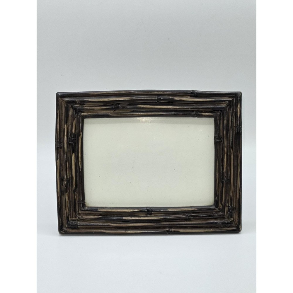 Vintage Faux Bamboo Wood Picture Frame 8x6 Rustic Boho Decor