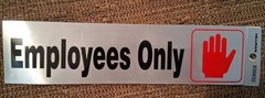 Hillman 2″x8″ Signs “Employees Only”