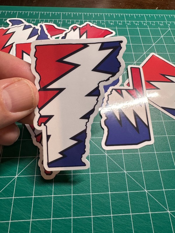 Vermont Stealie - Grateful Dead - Laminated Vinyl Sticker 2"x3" gallery