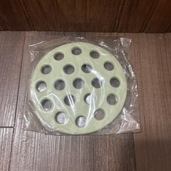 Flower Frog Mint Green Round Flat Marble Display Country Cottage Farmhouse