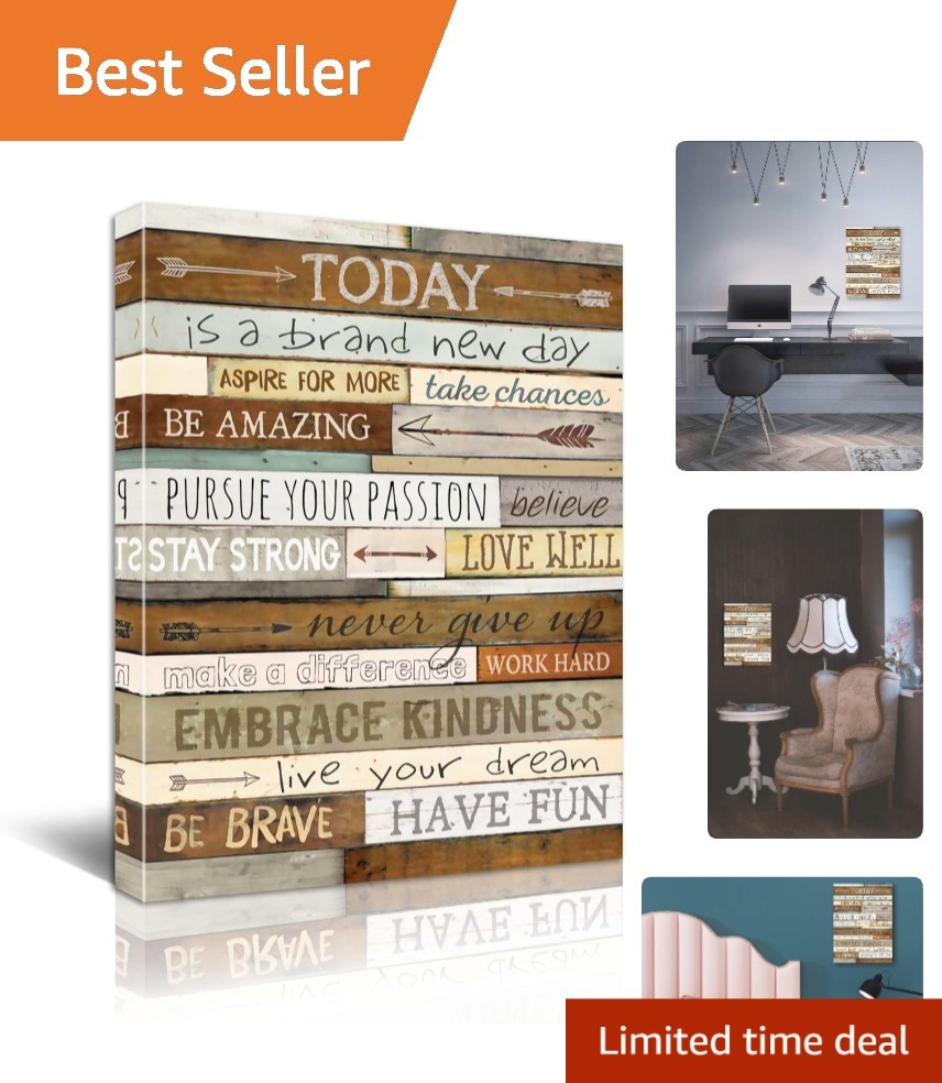 Waterproof and UV Resistant 12x16 Inspirational Canvas - Perfect for Any Room