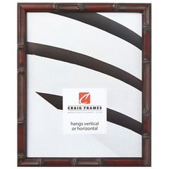 Craig Frames Vintage Bamboo, 0.75″ Brushed Mahogany, Wood Core Picture Frame