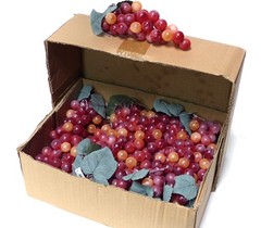 24-PACK LOT Artificial Grape Bunch 6-inch Red Crimson Uvas Case Dozen 10 20