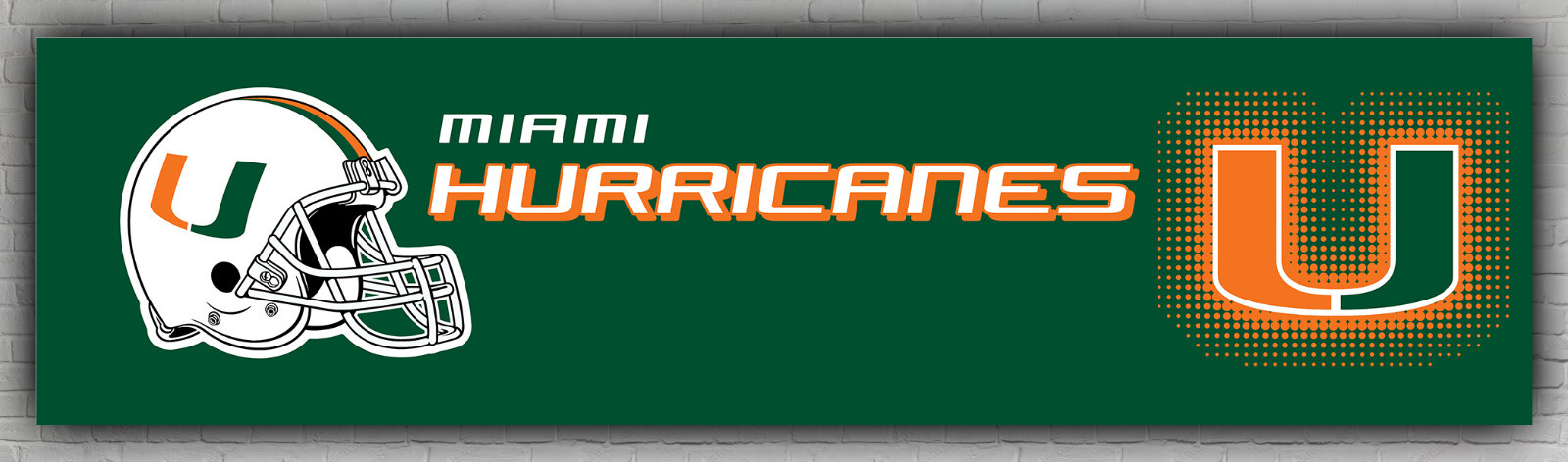 Miami Football Team Memorable Flag 2x8ft 60x240cm Hurricanes Fans Best Banner gallery