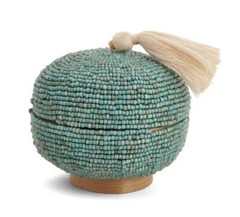 Balinese Handmade Beaded Bamboo Box Trinket box Jewelry Crafted Gift Art Tassel