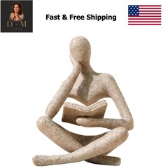 Bookshelf Decor Thinker Statue – Abstract Style Thinker Sculptures Modern Aes…