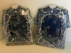 2 New Blue Shirt Photo Picture Frames Fabric Frames Holds up to 5″ X 7″ Photos