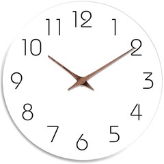 12-Inch Silent Wall Clock – Modern Battery Operated Wooden Design for Any Room