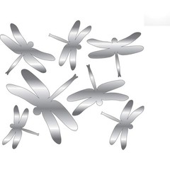 Elegant Silver 3D Acrylic Dragonfly Mirror Stickers – DIY Wall Decor 15PCS