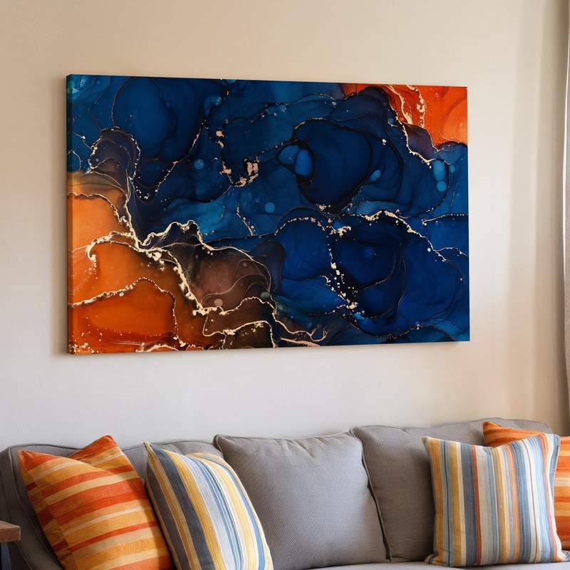 Mesmerizing Abstract Composition Featuring A Rich Interplay Of Deep Wall Art gallery