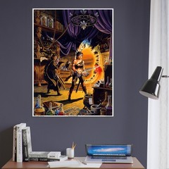 Dragonlance The Portal Fantasy Art Poster Larry Elmore AD&D Dragonlance 1986
