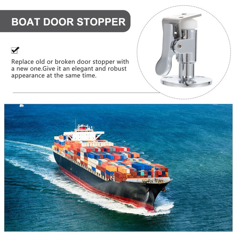 Stainless Steel Boat Yacht Door Stopper Magnetic Ground Mount Door Holder gallery