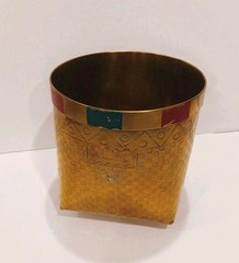 Indian Grain Temple Bucket Measuring Serving Container Large Size Solid Brass