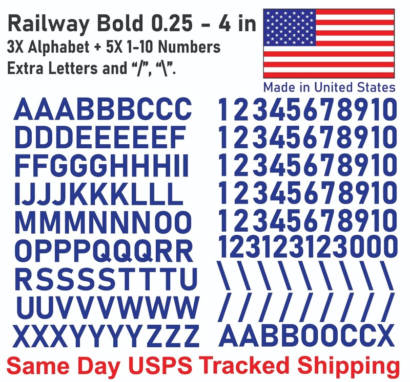 3X Alphabet & 0-10 Vinyl Decal Numbers - Mailbox, Wall, Address, Locker Stickers gallery