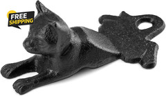 Iron Door Stopper, Decorative Vintage Anti-Rust Door Cat Stop Wedge for Bedroom