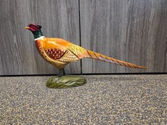 NEW (in unprinted box)- Wood Pheasant on base – Northwoods/Rustic Home Decor