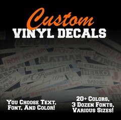 Custom Personalized Vinyl Text Decal Sticker for Car Truck Boat Wall Tumbler