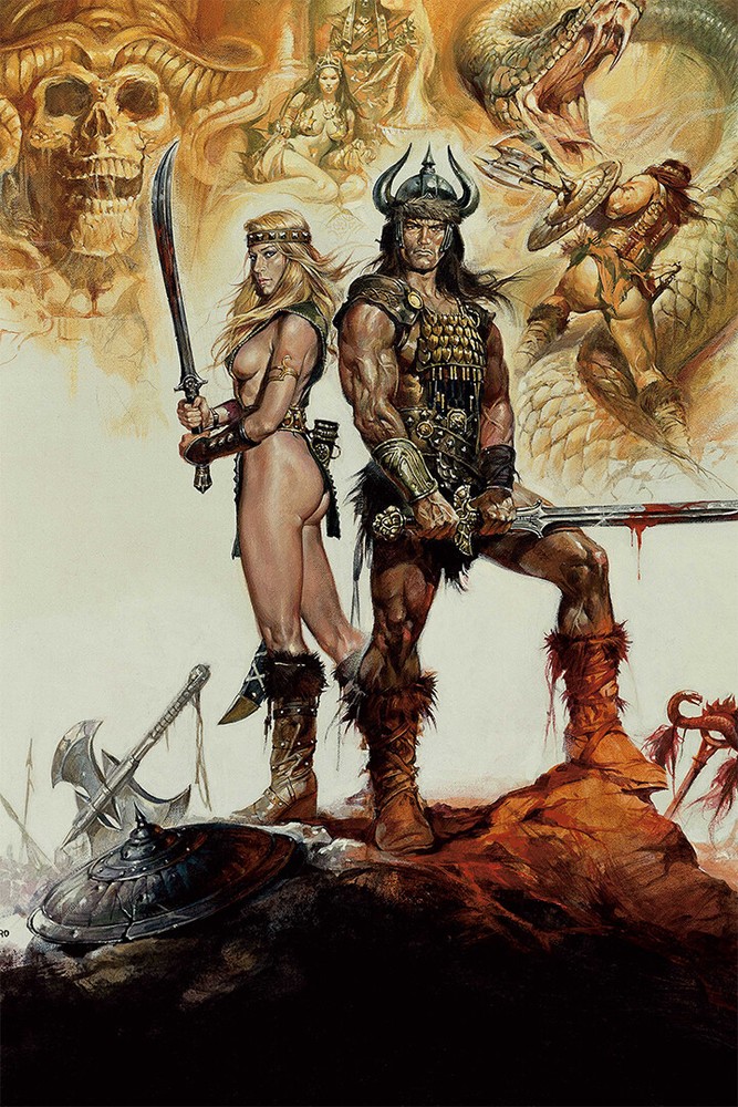Conan Reproduction Print Silk Movie Painting Wall Art Home Decor - POSTER 20x30