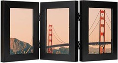 4×6 Trifold Picture Frame Hinged Photo Frames Three Folding Frame Desktop Glass
