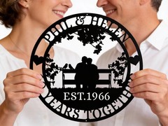 Personalized 60th Anniversary Metal Sign, Diamond Jubilee Gift, Wedding Metal