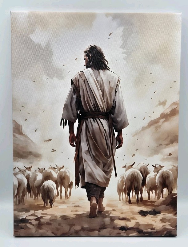 Jesus is King Framed Wall Art 2 Piece Set 12x16 Christian Canvas NEW gallery