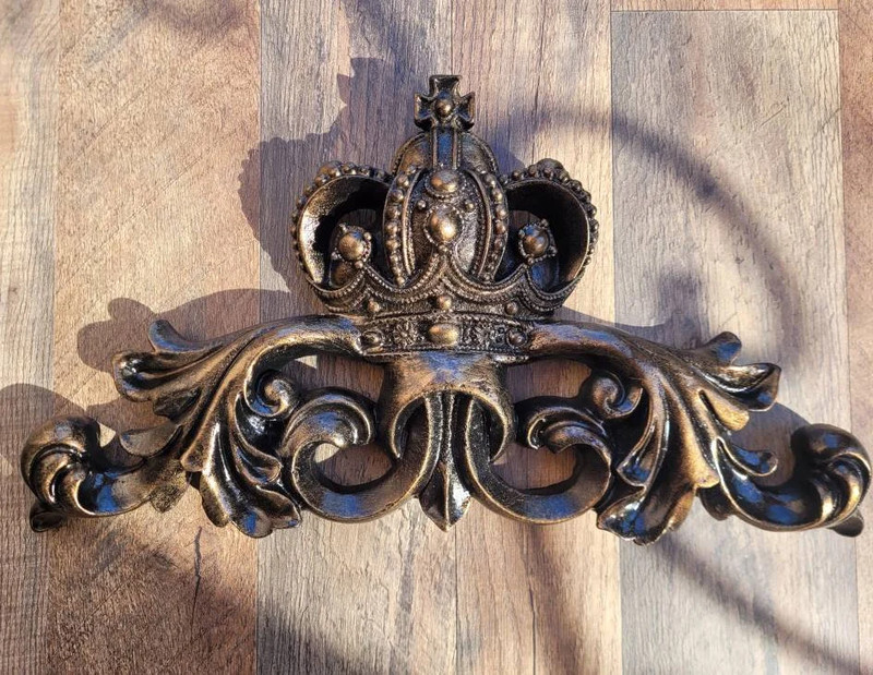 Crown Wall Topper Pediment, Over Door Wall Decor. Handmade Royal King Queen NEW gallery