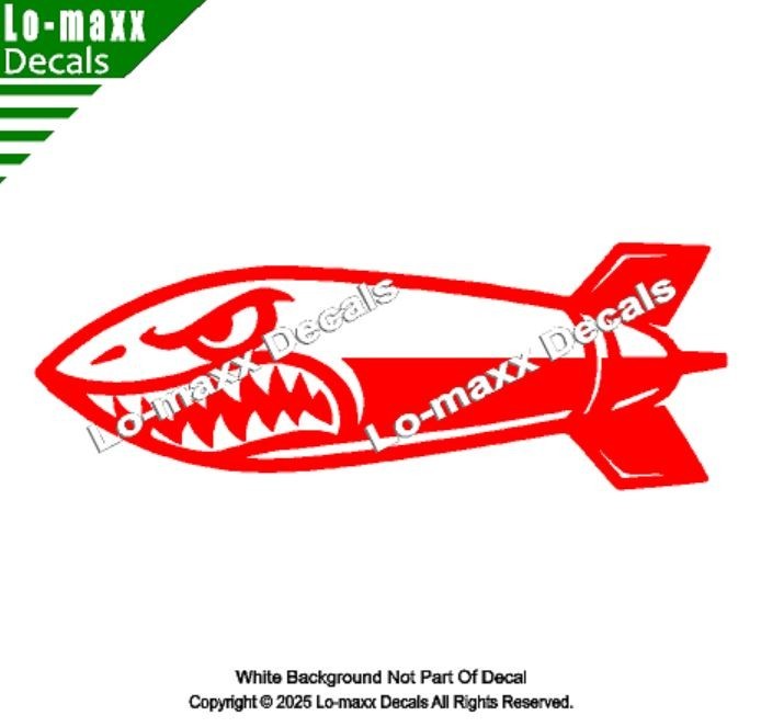 WW 2 Angry Fighter Bomb Sticker Military Nose Art Style Avery Dennison Vinyl gallery