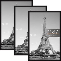 11X17 Picture Frame Black 1 or 3 Pack 11 X 17 Frame for Horizontal Vertical Wall