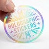 Custom Holographic Rainbow Stickers 100 Pack Personalized Waterproof Vinyl Logo gallery