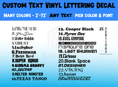 Custom Text Vinyl Lettering Sticker Decal Personalized -ANY TEXT – ANY NAME