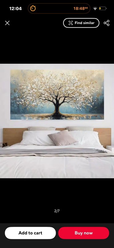 Tree Nature Painting Wall Art, Horizontal Multicolor for Living Room Bedroom gallery