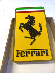 Ferrari Metal Wall Sign Decor – Ferrari Dealership Sign – 27.5 inc