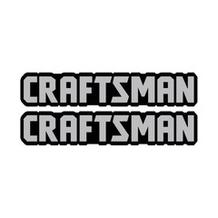(2) .6.5″ wide x 1.25″ tall Craftsman Vinyl Decals- Not 3D Plastic – Flat Decals