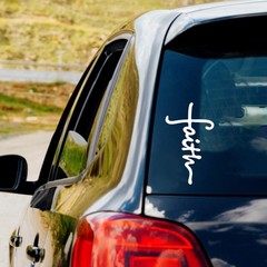 Faith Cross Vinyl Decal Sticker Car Truck Window Laptop Jesus Christ Christian