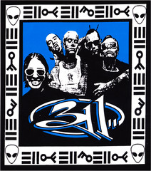 Sticker – 311 Group Shot Black White Blue Rock Music Band 5.5″ Decal #13098 New
