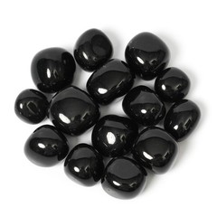 ZenQ 1/2 lb Tumbled Black Obsidian Stones for Wicca, Reiki, and Energy Crysta…