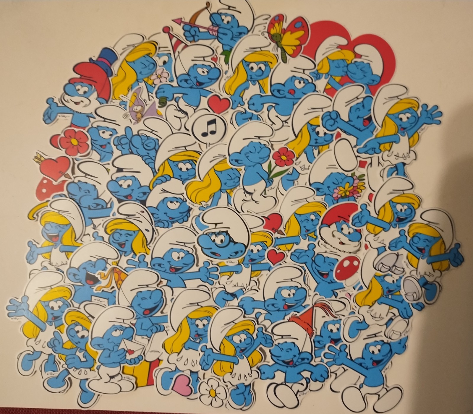 55pc. SMURF STICKERS gallery