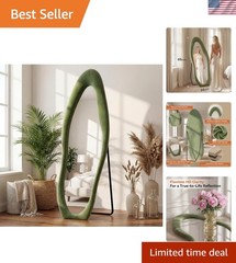 Full Length Mirror,65×24 Mirror Full Length Wall Mounted Wrapped in Flannel,F…