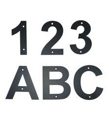 Address Numbers And Letters For House Black 4 Inch, Screws Included