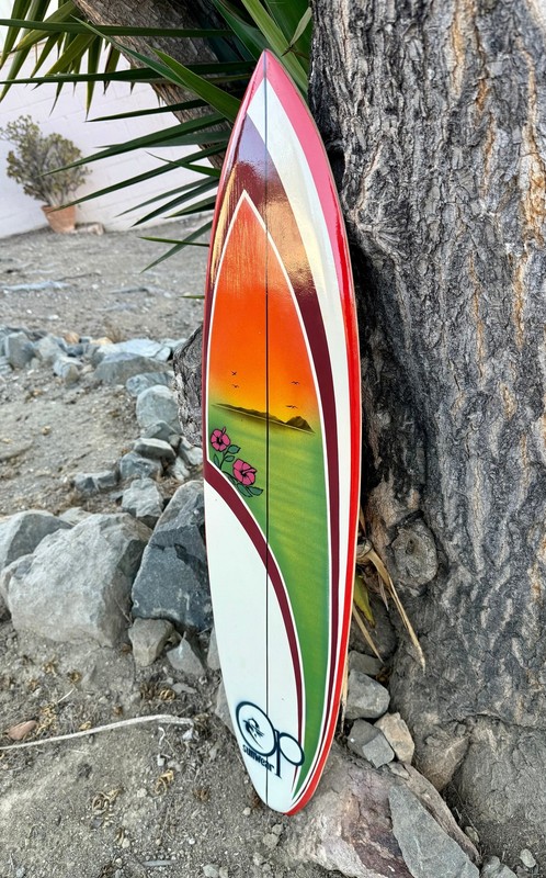 Ocean Pacific OP Vintage Style Decorative Surfboard Wall Plaque 39" x 10" gallery