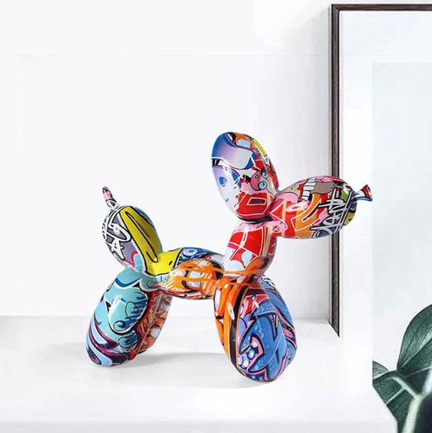 Colorful Balloon Dog Statue Animal Art Modern Home Decor Sculpture Ornament gallery