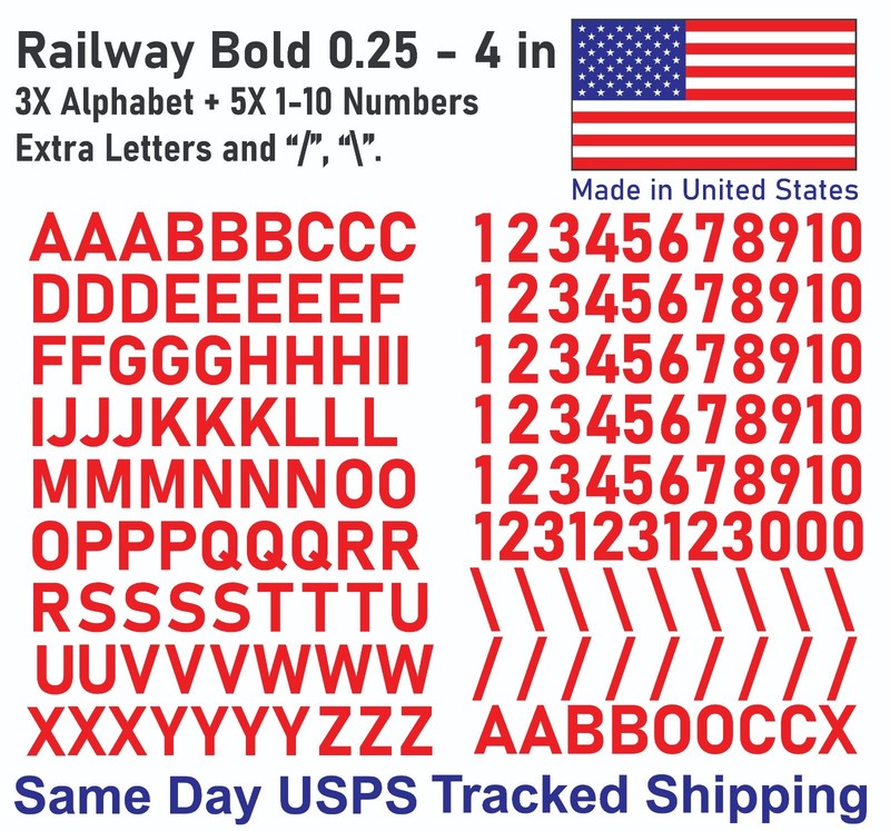 3X Alphabet & 0-10 Vinyl Decal Numbers - Mailbox, Wall, Address, Locker Stickers gallery